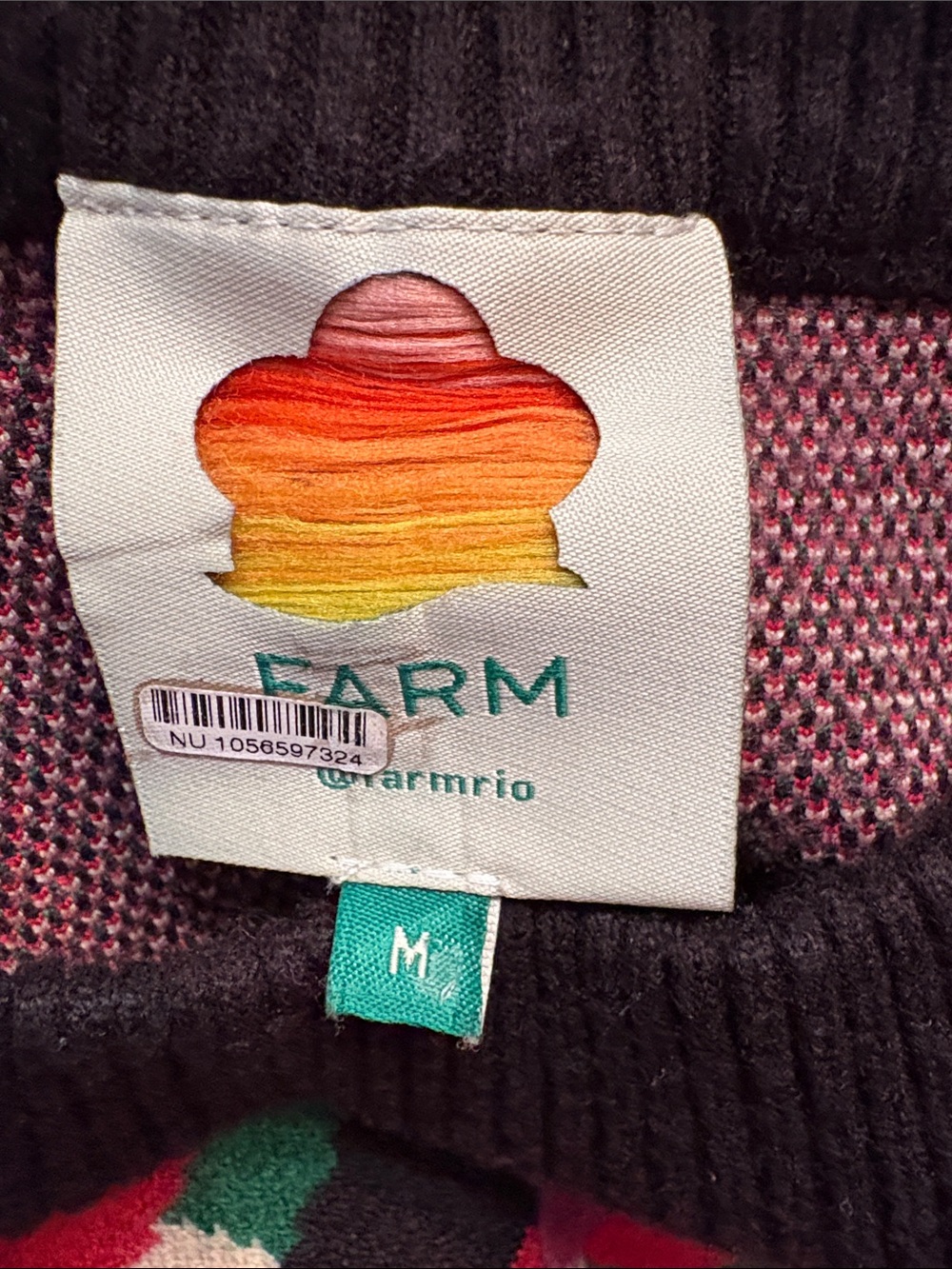 FARM RIO BANANA DOTS KNIT SWEATER DRESS - SIZE M - Picture 5 of 6